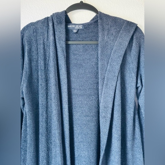 Barefoot Dreams CozyChic Lite Relaxed Hooded Cardi with/Pockets - Picture 2 of 4
